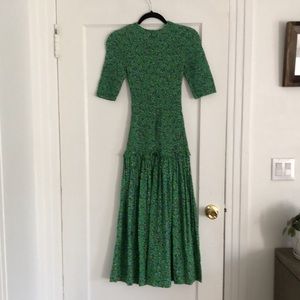 Zola Green Floral Midi Dress